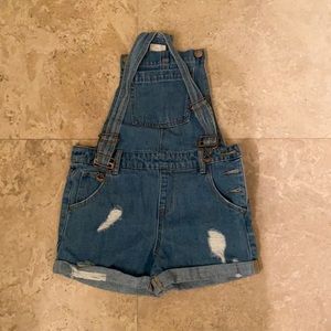 KIDS DENIM SHORT OVERALLS